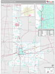 Terre Haute Wall Map Premium Style